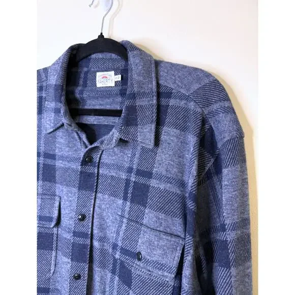 Faherty Legend Flannel Shirt Men’s XXL Gray Seas Plaid Soft Stretch Button Up - Picture 4 of 7